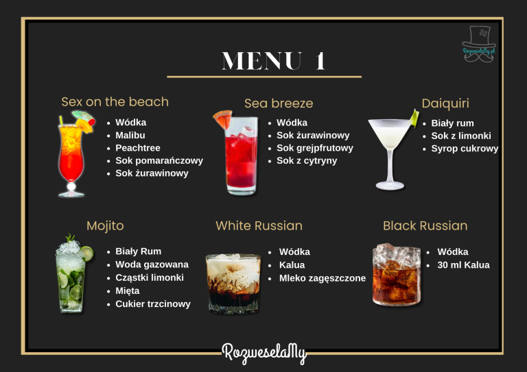 barman menu nr 1