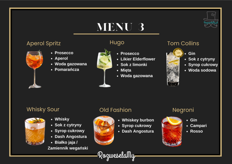 barman menu nr 3